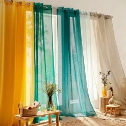 Paris Prix - Rideau Voilage à œillets "sandra" 140x180cm Lin -Rideau et tringle Soldes 2024 57077819 4