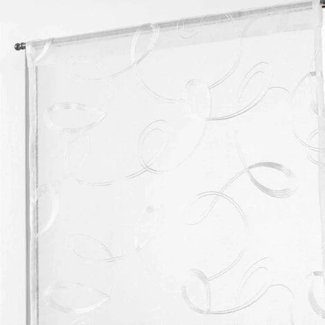 Paris Prix - Paire De Voilages "hoops" 60x90cm Blanc 2 Paris Prix - Paire De Voilages "hoops" 60x90cm Blanc – Image 2