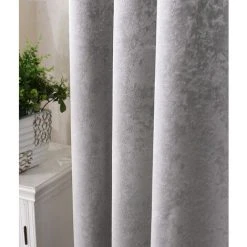 WOLTU Rideaux 2 Pièces Occultant Effet Velours. Suspensions Avec Passe-Tringle. 135x245cm Gris Argent VH5886sg-2 -Rideau et tringle Soldes 2024 57213866 3