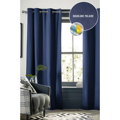 1001KDO POUR LA MAISON 1 Rideau Occultant Isolant 140 X 180 Cm Laponi Bleu 2 1001KDO POUR LA MAISON 1 Rideau Occultant Isolant 140 X 180 Cm Laponi Bleu – Image 2