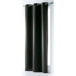 HOMEMAISON Rideau Occultant Uni à Oeillets Charbon 135 X 240 Cm - Charbon