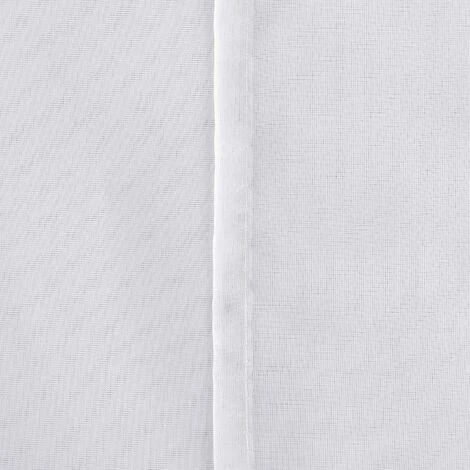 Deconovo Lot De 1 Rideau Voilage Salon Chambre, 140x180 Cm, Blanc 4 Deconovo Lot De 1 Rideau Voilage Salon Chambre, 140x180 Cm, Blanc – Image 4