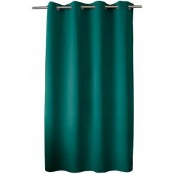 ENJOY HOME Rideau Occultant Polyester 8 Oeillets OBSKUR - 140 X 180 Cm Uni VERT EMERAUDE