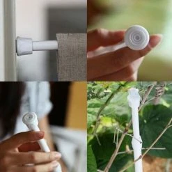 TINOR Tringle à Rideau Extensible, Barre De Tension Extensible, Facile à Installer Pour Rideaux En Filet, Barres Télescopiques Extensibles Pour Rideau De Douche, De Baignoire, D'armoires De Porte -Rideau et tringle Soldes 2024 58432122 4