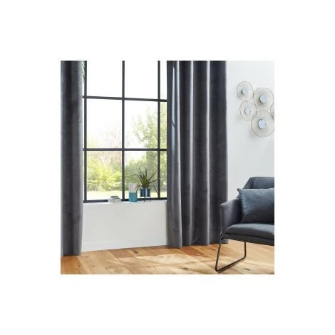 ATMOSPHERA Rideau Occultant (140 X H260) Otto Gris 1 ATMOSPHERA Rideau Occultant (140 X H260) Otto Gris