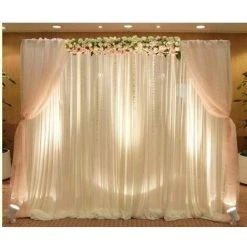 UNHO Toile De Fond Mariage 3x3m Rideau Blanc Mariage Champêtre En Soie De Glace Décoration Pour Réception Mariage 8 UNHO Toile De Fond Mariage 3x3m Rideau Blanc Mariage Champêtre En Soie De Glace Décoration Pour Réception Mariage -Rideau et tringle Soldes 2024 58532835 4