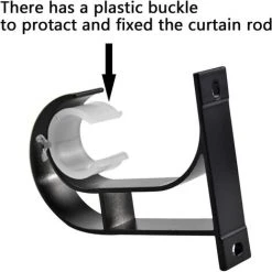 KARTOKNER Support De Tringle à Rideau Robuste En Alliage D'aluminium - Support Mural Pour Tringle à Rideau De Douche - Support De Tringle De Penderie Avec Vis (doré) -Rideau et tringle Soldes 2024 58748749 5