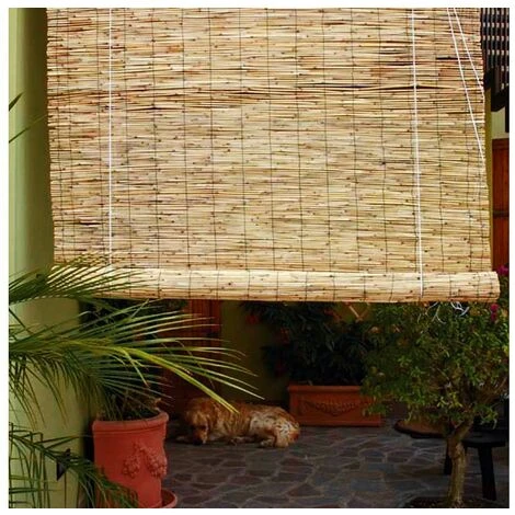 MEDIA WAVE STORE ® 209752 Store En Bambou Avec Poulie Résistant Aux Intempéries 100 X 260 Cm 2 MEDIA WAVE STORE ® 209752 Store En Bambou Avec Poulie Résistant Aux Intempéries 100 X 260 Cm – Image 2