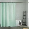 ZOLGINAH Rideau De Douche Tissu Lavable Imperméable 120x200cm Petit Rideau Douche Vert Anti Moisissure En Polyester Pour Salle De Bain Avec 8 Crochets