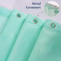 ZOLGINAH Rideau De Douche Tissu Lavable Imperméable 120x200cm Petit Rideau Douche Vert Anti Moisissure En Polyester Pour Salle De Bain Avec 8 Crochets -Rideau et tringle Soldes 2024 59344169 4