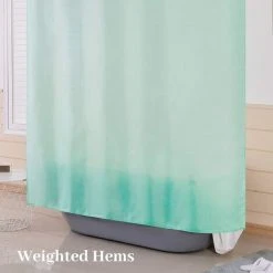 ZOLGINAH Rideau De Douche Tissu Lavable Imperméable 120x200cm Petit Rideau Douche Vert Anti Moisissure En Polyester Pour Salle De Bain Avec 8 Crochets -Rideau et tringle Soldes 2024 59344169 5