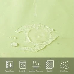 ZOLGINAH Rideau Douche Jaune Clair,120 X 180 Cm,Tissu Lavable En Machine,Anti Moisissure,Petit Rideaux De Bain Avec 8 Crochets,pour Baignoire Angle,Polyester,Imperméable -Rideau et tringle Soldes 2024 59346072 3