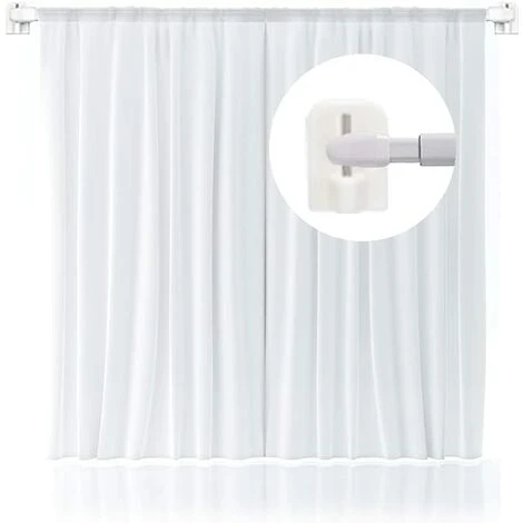 TINOR 10Pcs Crochets Autocollants, Crochets Adhésifs, Supports Pour Tringles, Tringle Sans Percage Crochets Autocollants Pour Barres De Rideaux 4 TINOR 10Pcs Crochets Autocollants, Crochets Adhésifs, Supports Pour Tringles, Tringle Sans Percage Crochets Autocollants Pour Barres De Rideaux â Image 4