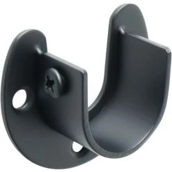 GALOZZOIT Support De Tringle à Rideaux Douilles En Forme De U Support Tringle Penderie Extrémité De Tige De Penderie Pour Rideau Ou Armoire, Noir Mat En Acier Inoxydable, 28 Mm, 2 Pcs, EFL8001UB-2P -Rideau et tringle Soldes 2024 59799896 4