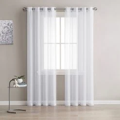 LYCXAMES Rideaux D'extérieur Extra Larges Avec œillets - [W54*L54in] 137cm*137cm - Blanc - Coupe - Résistants à La Moisissure - Pour Pergola, Balcon, Cabine De Plage, Pergola, Cabane （1PCS） -Rideau et tringle Soldes 2024 59866713 3