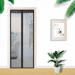 LUCKY-88 Moustiquaire Portes Et Fenêtres Magnétiques Rideaux Magnétiques Anti-mouches Pour Portes, Rideaux En Toile De Gaze Anti-insectes, Moustiquaire Baie Vitrée Coulissante, Moustiquaire Magnétique Sans Perçage -Rideau et tringle Soldes 2024 59928204 3