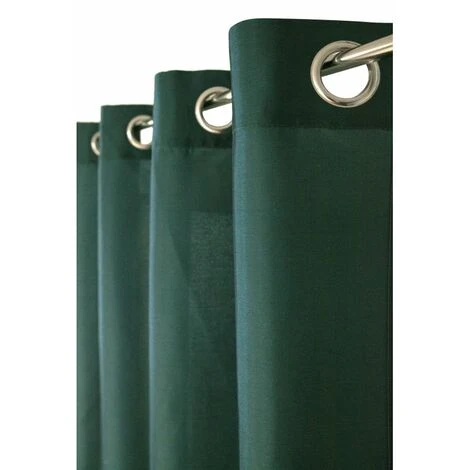 RIDEAUDISCOUNT Rideau 140 X 260 Cm à Œillets Effet Soie Vert Emeraude - Vert 1 RIDEAUDISCOUNT Rideau 140 X 260 Cm à Œillets Effet Soie Vert Emeraude - Vert