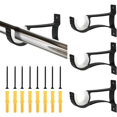 READCLY 4 PCS Support Tringle Rideaux En Alliage D'Aluminium 11 * 8 Support De Poteau De Rideau Antirouille Draperie Tringle Supports Avec Vis Et Tube D'Expansion Pour Salon Bureau Etudier Chambre 1 READCLY 4 PCS Support Tringle Rideaux En Alliage D'Aluminium 11 * 8 Support De Poteau De Rideau Antirouille Draperie Tringle Supports Avec Vis Et Tube D'Expansion Pour Salon Bureau Etudier Chambre