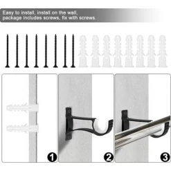 READCLY 4 PCS Support Tringle Rideaux En Alliage D'Aluminium 11 * 8 Support De Poteau De Rideau Antirouille Draperie Tringle Supports Avec Vis Et Tube D'Expansion Pour Salon Bureau Etudier Chambre 7 READCLY 4 PCS Support Tringle Rideaux En Alliage D'Aluminium 11 * 8 Support De Poteau De Rideau Antirouille Draperie Tringle Supports Avec Vis Et Tube D'Expansion Pour Salon Bureau Etudier Chambre -Rideau et tringle Soldes 2024 60216145 4