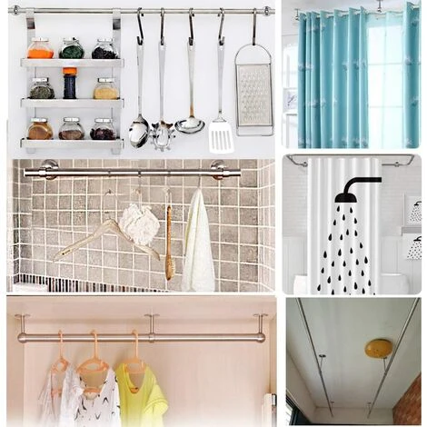 DKSFJKL 2 Pièces Support De Tringle à Rideau, Acier Inoxydable Support Tringle Penderie, 22mm De Diamètre, Pour Rideau De Douche, Penderie, Tringle à Levier, Support De Tuyau, Douille (76mm De Hauteur) 5 DKSFJKL 2 Pièces Support De Tringle à Rideau, Acier Inoxydable Support Tringle Penderie, 22mm De Diamètre, Pour Rideau De Douche, Penderie, Tringle à Levier, Support De Tuyau, Douille (76mm De Hauteur) – Image 5