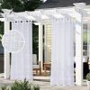WINBO Rideau D'extérieur Pour Terrasse - 2 Panneaux Imperméables à Languette, Blanc, 132 X 241 Cm
