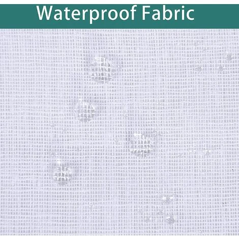 WINBO Rideau D'extérieur Pour Terrasse - 2 Panneaux Imperméables à Languette, Blanc, 132 X 241 Cm 2 WINBO Rideau D'extérieur Pour Terrasse - 2 Panneaux Imperméables à Languette, Blanc, 132 X 241 Cm – Image 2