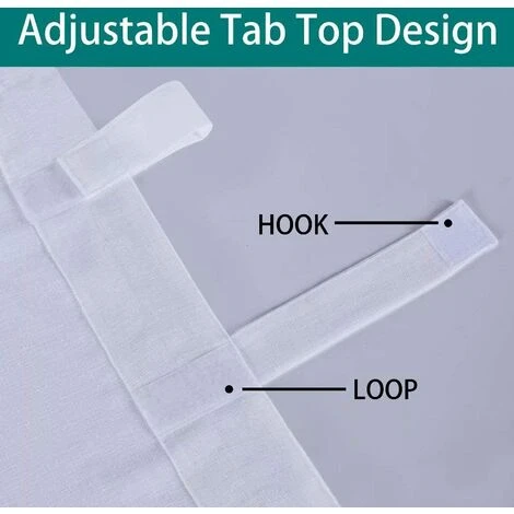 WINBO Rideau D'extérieur Pour Terrasse - 2 Panneaux Imperméables à Languette, Blanc, 132 X 241 Cm 4 WINBO Rideau D'extérieur Pour Terrasse - 2 Panneaux Imperméables à Languette, Blanc, 132 X 241 Cm – Image 4