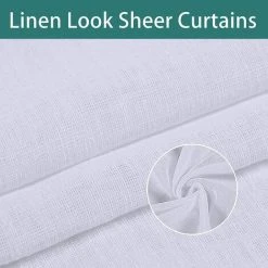 WINBO Rideau D'extérieur Pour Terrasse - 2 Panneaux Imperméables à Languette, Blanc, 132 X 213 Cm -Rideau et tringle Soldes 2024 60289953 3