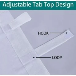 WINBO Rideau D'extérieur Pour Terrasse - 2 Panneaux Imperméables à Languette, Blanc, 132 X 213 Cm -Rideau et tringle Soldes 2024 60289953 4