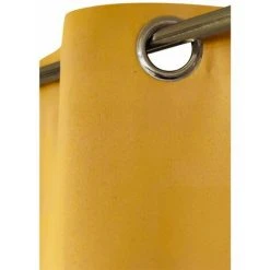 RIDEAUDISCOUNT Rideau Occultant 140 X 240 Cm à Œillet Uni Jaune - Jaune 7 RIDEAUDISCOUNT Rideau Occultant 140 X 240 Cm à Œillet Uni Jaune - Jaune -Rideau et tringle Soldes 2024 60356743 3