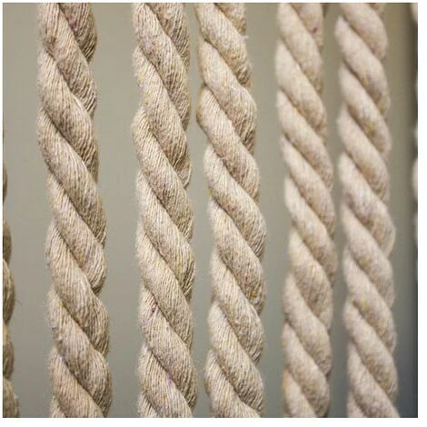 MOREL - Rideau De Porte En Corde De Coton Tressé Écru 90 X 200 Cm 3 MOREL - Rideau De Porte En Corde De Coton Tressé Écru 90 X 200 Cm – Image 3