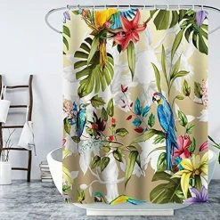 BAICCCF Ensemble De Rideaux De Douche 180 X 200 Cm Avec 12 Crochets - Rideaux De Douche En Tissu Polyester Imperméable Pour Décorations De Salle De Bain à La Maison Modernes,lavables En Machine