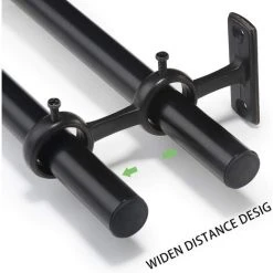 EINEMGELD Lot De 2 Supports De Tringle à Rideaux Double Crochets Pour Tringle à Rideaux De Salon, Chambre à Coucher, Tringle à Rideaux (Noir) (2pcs) 6 EINEMGELD Lot De 2 Supports De Tringle à Rideaux Double Crochets Pour Tringle à Rideaux De Salon, Chambre à Coucher, Tringle à Rideaux (Noir) (2pcs) -Rideau et tringle Soldes 2024 61268203 3