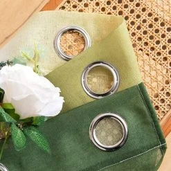 HEGUYEY Rideau Voilage Lot De 2 Rideaux Dégradé à Oeillet Voilages Intérieur Fenêtre En Polyester Couleur Changée Voile Transparent Décor Pour Salon Chambre Bureau Blanc Avec Bleu D'eau1.32x2.14M -Rideau et tringle Soldes 2024 61355771 5