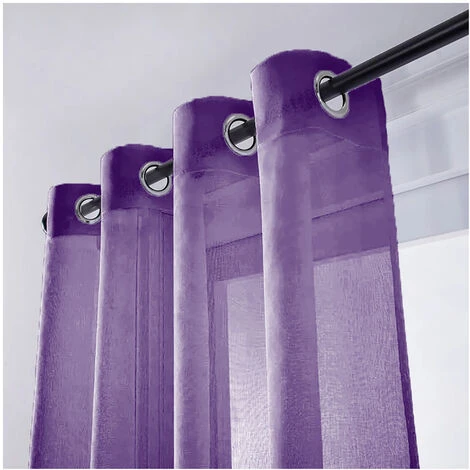 2 Rideau Translucide Pour Windows Lilas 150x260 Cm - Acomoda Textil. 2 2 Rideau Translucide Pour Windows Lilas 150x260 Cm - Acomoda Textil. – Image 2