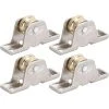 EINEMGELD 4 PCS M¨¦tal Rouleau Roue Simple Roulements Fen¨ºtre Ceinture Poulie Rideau Rail Piste Roues Pour Fen¨ºtre Porte Rideaux De Douche
