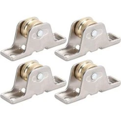 EINEMGELD 4 PCS M¨¦tal Rouleau Roue Simple Roulements Fen¨ºtre Ceinture Poulie Rideau Rail Piste Roues Pour Fen¨ºtre Porte Rideaux De Douche