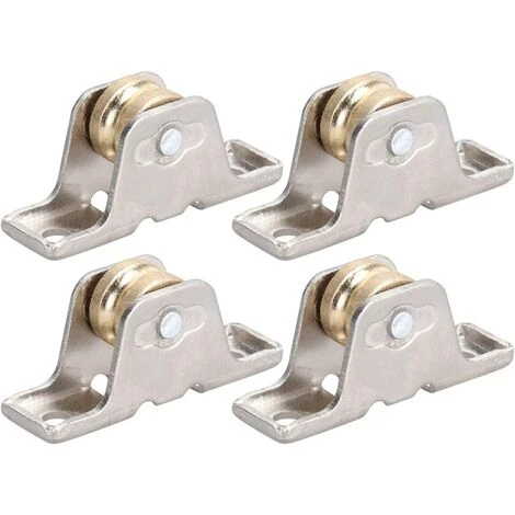 EINEMGELD 4 PCS M¨¦tal Rouleau Roue Simple Roulements Fen¨ºtre Ceinture Poulie Rideau Rail Piste Roues Pour Fen¨ºtre Porte Rideaux De Douche 1 EINEMGELD 4 PCS M¨¦tal Rouleau Roue Simple Roulements Fen¨ºtre Ceinture Poulie Rideau Rail Piste Roues Pour Fen¨ºtre Porte Rideaux De Douche