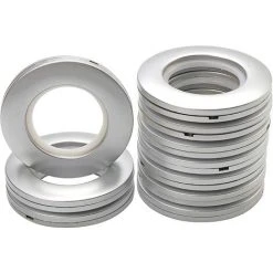 RHAFAYRE 50pcs Anneaux à œillets De Rideau Anneaux En Plastique Intérieur Diamètre 40mm Anneaux De Bricolage Pour Rideau De Fenêtre Douche Vestiaire Porte (Argenté)