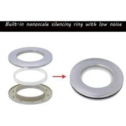 RHAFAYRE 50pcs Anneaux à œillets De Rideau Anneaux En Plastique Intérieur Diamètre 40mm Anneaux De Bricolage Pour Rideau De Fenêtre Douche Vestiaire Porte (Argenté) -Rideau et tringle Soldes 2024 62898088 3