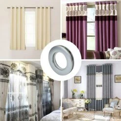 RHAFAYRE 50pcs Anneaux à œillets De Rideau Anneaux En Plastique Intérieur Diamètre 40mm Anneaux De Bricolage Pour Rideau De Fenêtre Douche Vestiaire Porte (Argenté) -Rideau et tringle Soldes 2024 62898088 4