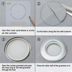 RHAFAYRE 50pcs Anneaux à œillets De Rideau Anneaux En Plastique Intérieur Diamètre 40mm Anneaux De Bricolage Pour Rideau De Fenêtre Douche Vestiaire Porte (Argenté) -Rideau et tringle Soldes 2024 62898088 5