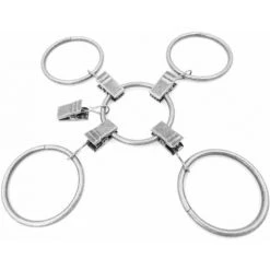 Deckon 30 Anneaux De Rideau PCS Avec Pinces, Pinces à Draperie Solides, Crochets Sur Support De Tige De Tension, Diamètre Intérieur Oeillets En Métal Rideaux Décoratifs Cintres De Fenêtre, Argent -Rideau et tringle Soldes 2024 63571036 4