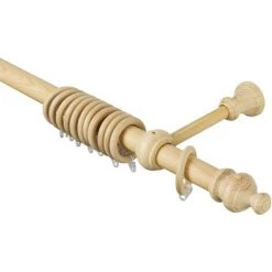 DECO MODE Set De Barre à Rideaux Deko Pin 160cmx28mm