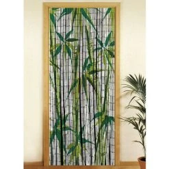 WENKO® Rideau De Porte - Bambou - Bamboo - 90 X 200 - Blanc
