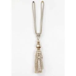 PERLE RARE 1 Paire D'embrasses De Rideaux En Corde Fait à La Main Avec Pompons Pour Rideaux De Fenêtre Drapé Corde Pour Décoration De Maison Ou De Bureau,Beige -Rideau et tringle Soldes 2024 63959220 5