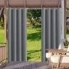 TANCYCO 1 Panneau Extérieur Et Intérieur Rideau Bloquant Le Soleil Intimité Rideaux à œillets Pour Pergola Porche Pavillon Jardin Pelouse Couloir Résistant Au Vent Soleil Chambre Décor 52 X 84 Pouces (gris)
