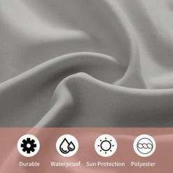 TANCYCO 1 Panneau Extérieur Et Intérieur Rideau Bloquant Le Soleil Intimité Rideaux à œillets Pour Pergola Porche Pavillon Jardin Pelouse Couloir Résistant Au Vent Soleil Chambre Décor 52 X 84 Pouces (gris) -Rideau et tringle Soldes 2024 63964083 3