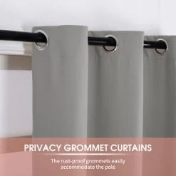 TANCYCO 1 Panneau Extérieur Et Intérieur Rideau Bloquant Le Soleil Intimité Rideaux à œillets Pour Pergola Porche Pavillon Jardin Pelouse Couloir Résistant Au Vent Soleil Chambre Décor 52 X 84 Pouces (gris) -Rideau et tringle Soldes 2024 63964083 4