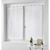 HOMEMAISON Paire De Rideaux Effet Lin Blanc 2 X 60 X 90 Cm - Blanc